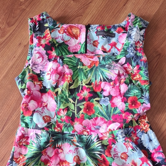 Sandro Ferrone Floral Dress Size 46 (US 10/12) - Picture 4 of 6